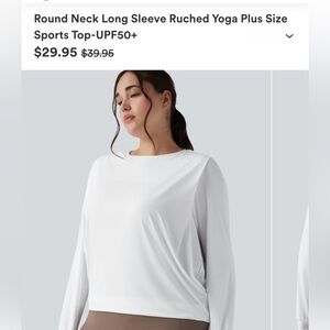 HALARA White Long Sleeve Yoga Top BRAND NEW